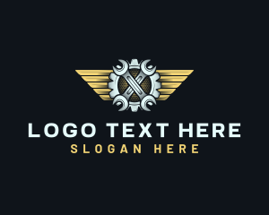 Metallic - Wrench Auto Mechanic logo design