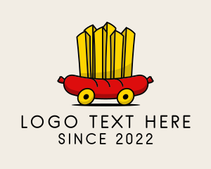 Food Cart - Fast Food Sausage logo design