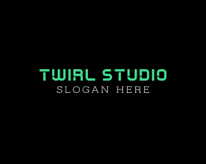 Modern Tech Stencil Studio logo design