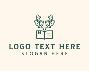 Review Center - Educational Book Tree logo design