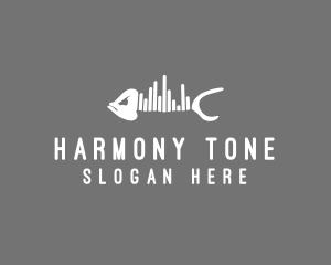 Tone - Music Beats Fishbone logo design