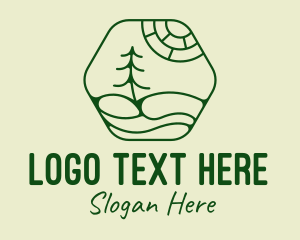 Glamping - Green Landscape Park logo design