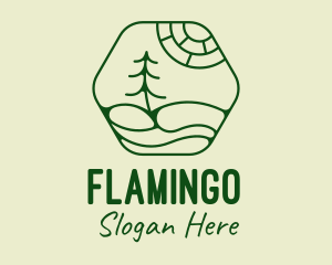 Camping Grounds - Green Landscape Park logo design