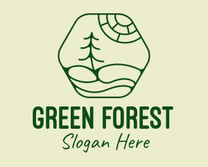 Woods - Green Landscape Park logo design