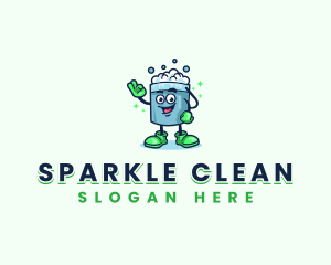 Cleaning - Bucket Cleaning Janitor logo design