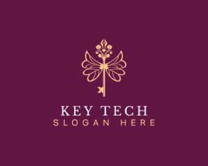 Golden Wings Key logo design