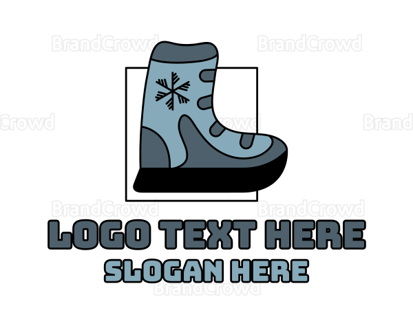 Snow Ski Boot Footwear Logo