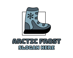 Snow Ski Boot Footwear logo design