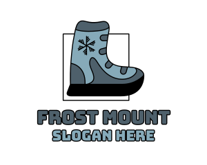 Snow Ski Boot Footwear logo design