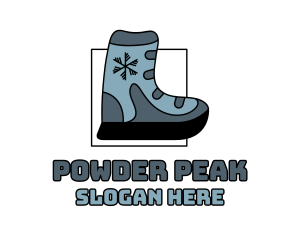 Ski - Snow Ski Boot Footwear logo design