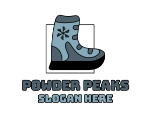 Snowboarding - Snow Ski Boot Footwear logo design