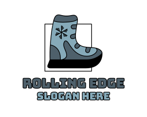 Skating - Snow Ski Boot Footwear logo design