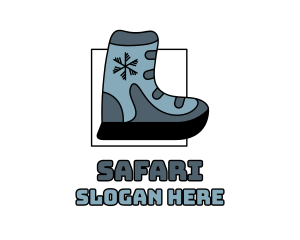 Sneaker - Snow Ski Boot Footwear logo design