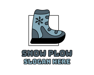 Snow Ski Boot Footwear logo design