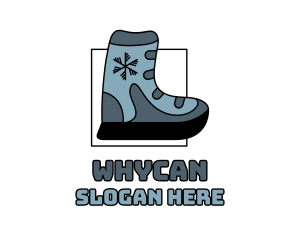 Boot - Snow Ski Boot Footwear logo design