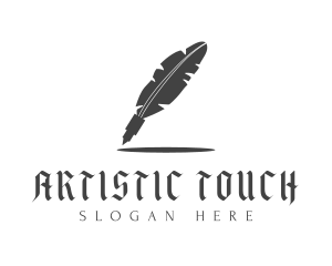 Feather Tattoo Pen logo design