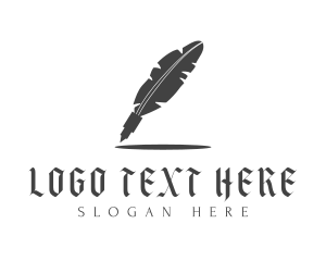 Feather Tattoo Pen Logo