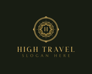 Travel Compass Navigation logo design