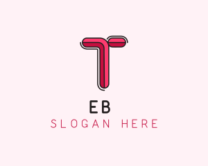 Letter T - Red Pink Letter T logo design