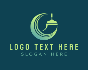 Green - Gradient Squilgee Cleaner logo design