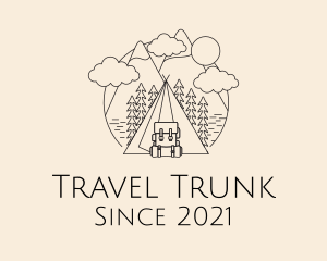 Baggage - Monoline Camping Backpack logo design