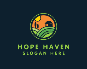 Stained Glass - Stained Glass Farm House logo design