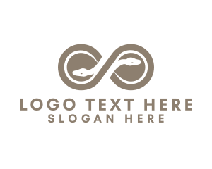 Brown Wildlife Serpent Logo