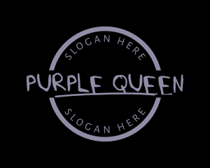 Purple Graffiti Hipster  logo design