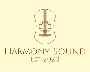 Instrumental - Elegant Guitar Strings logo design