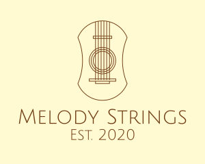 Guitar - Elegant Guitar Strings logo design