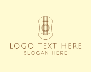 Mandolin - Elegant Guitar Strings logo design