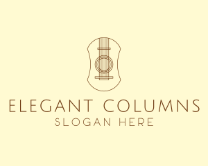 Elegant Guitar Strings logo design