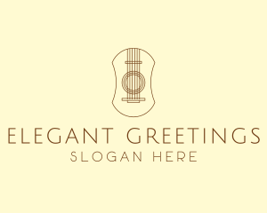 Elegant Guitar Strings logo design