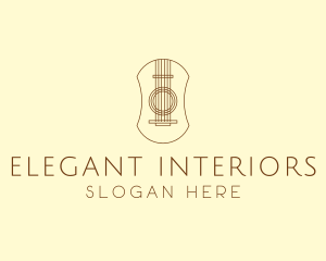 Elegant Guitar Strings logo design