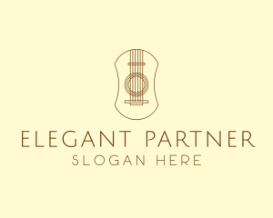 Elegant Guitar Strings logo design