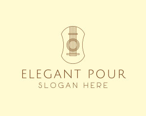 Elegant Guitar Strings logo design