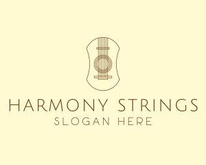 Elegant Guitar Strings logo design