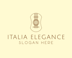 Elegant Guitar Strings logo design