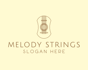 Elegant Guitar Strings logo design