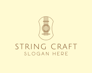 Elegant Guitar Strings logo design