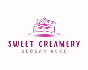 Baking Cake Dessert logo design