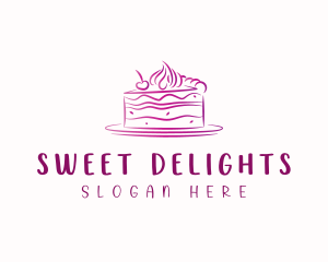 Baking Cake Dessert logo design