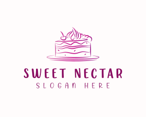 Baking Cake Dessert logo design