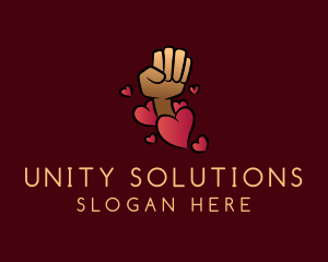 Diversity - Fist Love Heart logo design