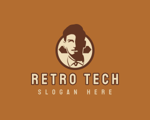 Retro Gentleman Father logo design