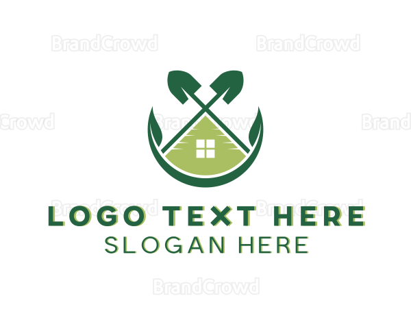Garden Shovel Landscaping Logo