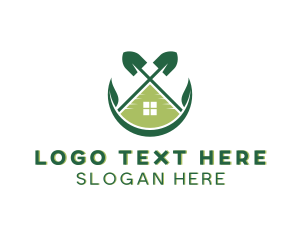 Plant - Garden Shovel Landscaping logo design
