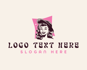 Lady - Retro Fashion Woman logo design