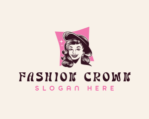 Retro Fashion Woman logo design