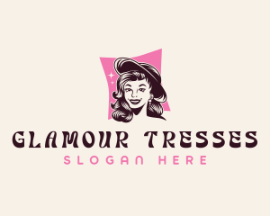 Retro Fashion Woman logo design